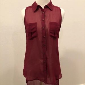 Guess Sheer Blouse, Size XS
